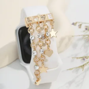 Watch ring with the word love and hearts and stars